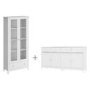 Ver imagem 1 de Cristaleira + Aparador Buffet Ditália E-954 + R-626 Branco