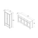 Ver imagem 4 de Cristaleira + Aparador Buffet Ditália E-954 + R-626 Branco