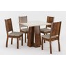 Conjunto Sala de Jantar Mesa Quadrada Tampo de Vidro Anitta 4 Cadeiras Spazzio Sonetto Móveis - 2