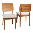 Ver imagem 1 de Kit 02 Cadeira Madeira Encosto Laminado - J&m Decor