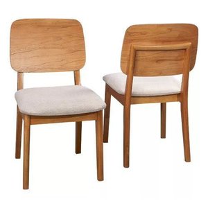 Kit 02 Cadeira Madeira Encosto Laminado - J&m Decor