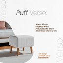 Ver imagem 7 de Kit 2 Puffs Verso Bouclé Premium Exclusivo de Luxo Assento Extra para Sala Quarto Design Autoral