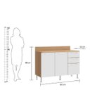 Ver imagem 4 de Balcão de Cozinha Ditália Aspen com Tampo Carvalho CD-171