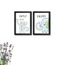 Kit com 2 Quadros Decorativos Macaco Elefante - 1