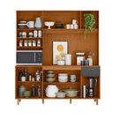 Ver imagem 2 de Kit Cozinha Núria 9 Portas 1 Gaveta MDF-MDP 180cm Grafite Pallazio