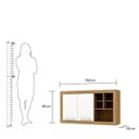 Ver imagem 4 de Armário Aéreo Ditália Aspen 120 Nicho Carvalho/Branco CD-211