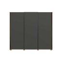 Ver imagem 3 de Guarda Roupa Casal 3 Portas de Correr e 4 Gavetas C/ Pés Cb03t582 Canela/grafite - Kappesberg
