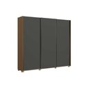 Ver imagem 2 de Guarda Roupa Casal 3 Portas de Correr e 4 Gavetas C/ Pés Cb03t582 Canela/grafite - Kappesberg
