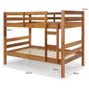 Ver imagem 2 de Conjunto Beliche TEEN com Cama Auxiliar em Madeira Maciça Mv Outlet Mel