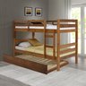 Conjunto Beliche TEEN com Cama Auxiliar em Madeira Maciça Mv Outlet Mel - 1