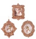 Ver imagem 3 de Kit Porta Retrato Gliter Rosê para Árvore Natal 10cm 6 Peças - Magizi