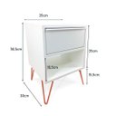 Ver imagem 6 de Mesa De Cabeceira Milão Nicho Quarto Mdf Branco Cobre