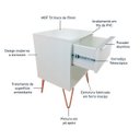 Ver imagem 5 de Mesa De Cabeceira Milão Nicho Quarto Mdf Branco Cobre