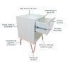 Mesa De Cabeceira Milão Nicho Quarto Mdf Branco Cobre - 5