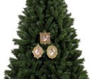Ver imagem 2 de Kit Porta Retrato Gliter Dourado Para Árvore Natal 10cm 6 Peças - Magizi