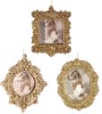 Ver imagem 3 de Kit Porta Retrato Gliter Dourado Para Árvore Natal 10cm 6 Peças - Magizi