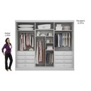 Ver imagem 4 de Guarda Roupa Casal 6 Portas e 8 Gavetas c/ Espelho Dello Plus Canela/FendiOff - Novo Horizonte