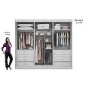Ver imagem 3 de Guarda Roupa Casal 6 Portas e 8 Gavetas c/ Espelho Dello Plus Canela/FendiOff - Novo Horizonte