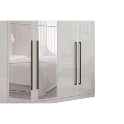 Guarda Roupa Casal 6 Portas e 8 Gavetas c/ Espelho Dello Plus Canela/FendiOff - Novo Horizonte - 6