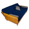 Sofá Cama Paris Azul Royal Madeira Maciça Alto Padrão - 6