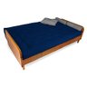 Sofá Cama Paris Azul Royal Madeira Maciça Alto Padrão - 7