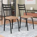Ver imagem 1 de Kit 2 Cadeiras de Jantar 141 Sf Aço Tubular Sintético Preto Fosco Rattan