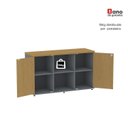 Ver imagem 7 de Armário Credenza 2 Portas Pivotante P25 Cinza/Grafito/Samba