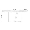 Ver imagem 4 de Mesa de Jantar 8 Lugares Retangular Orgânico com Vidro 200cm Salieri N01 Cinamomo Preto - Lyam Decor