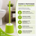 Ver imagem 5 de Escova para Limpeza de Vaso Sanitario com Suporte Cabo Longo Gancho Banheiro Plastico Yeet