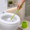 Ver imagem 2 de Escova para Limpeza de Vaso Sanitario com Suporte Cabo Longo Gancho Banheiro Plastico Yeet