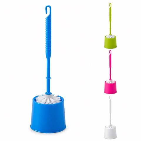 Escova para Limpeza de Vaso Sanitario com Suporte Cabo Longo Gancho Banheiro Plastico Yeet