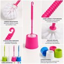 Ver imagem 3 de Escova para Limpeza de Vaso Sanitario com Suporte Cabo Longo Gancho Banheiro Plastico Yeet