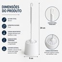 Ver imagem 4 de Escova para Limpeza de Vaso Sanitario com Suporte Cabo Longo Gancho Banheiro Plastico Yeet