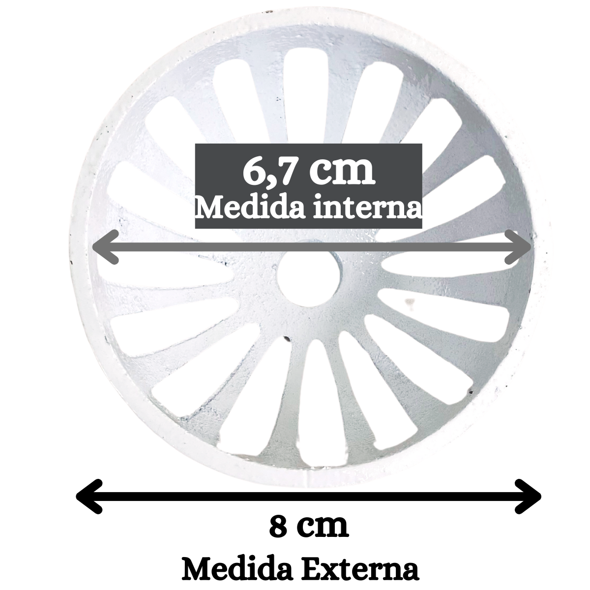 Ralo Abacaxi Hemisférico Alumínio Branco Anti Folhas para Tubo de 75mm 3 Polegadas Calhas Telhado - 5