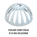 Ver imagem 4 de Ralo Abacaxi Hemisférico Alumínio Branco Anti Folhas para Tubo de 75mm 3 Polegadas Calhas Telhado