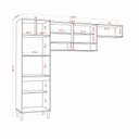 Ver imagem 3 de Armário de Cozinha com Balcão 9 Portas 1 Gaveta Atenas Atacama/off White - Aramoveis