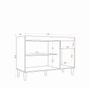 Ver imagem 4 de Armário de Cozinha com Balcão 9 Portas 1 Gaveta Atenas Atacama/off White - Aramoveis
