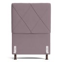 Ver imagem 2 de Cabeceira Cama Box Solteiro Mel 90cm com Frame Veludo Rosê - Abmaza