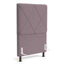 Ver imagem 1 de Cabeceira Cama Box Solteiro Mel 90cm com Frame Veludo Rosê - Abmaza