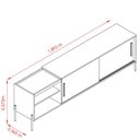 Ver imagem 2 de Painel para TV com Rack Orlando 75" 238cm MDF-MDP Portas de Correr Cumaru e Opala Madetec Móveis