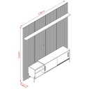 Ver mais imagens de Painel para TV com Rack Orlando 75" 238cm MDF-MDP Portas de Correr Cumaru e Opala Madetec Móveis