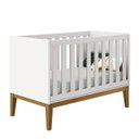 Ver imagem 1 de Berço Mini Cama Noah Square com Pés em Madeira – Branco Fosco