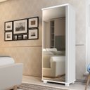 Ver imagem 2 de Armário Multiuso Splendore 1 Porta com Espelho Branco - Bela Móveis