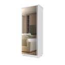 Ver imagem 1 de Armário Multiuso Splendore 1 Porta com Espelho Branco - Bela Móveis