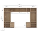 Ver imagem 3 de Guarda-Roupa Modular 370cm Frame Yescasa
