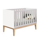 Ver imagem 1 de Berço Mini Cama Noah Square com Pés em Madeira Natural – Branco Fosco