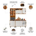 Ver imagem 3 de Armário de Cozinha Cp01 180cm Nala Freijó Uv/off Acetinado Z44 - Mpozenato
