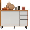 Ver imagem 6 de Armário de Cozinha Cp01 180cm Nala Freijó Uv/off Acetinado Z44 - Mpozenato