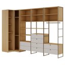 Ver imagem 4 de Guarda-Roupa Closet Metalon Industrial 100% MDF Infinity Branco/Savana
