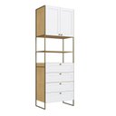 Ver imagem 6 de Guarda-Roupa Closet Metalon Industrial 100% MDF Infinity Branco/Savana